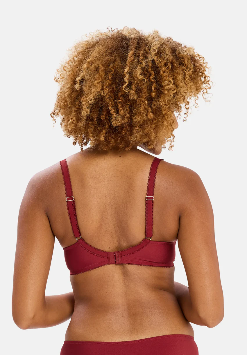 Soutien-gorge corbeille Désiré Rouge & Lurex Cuivré