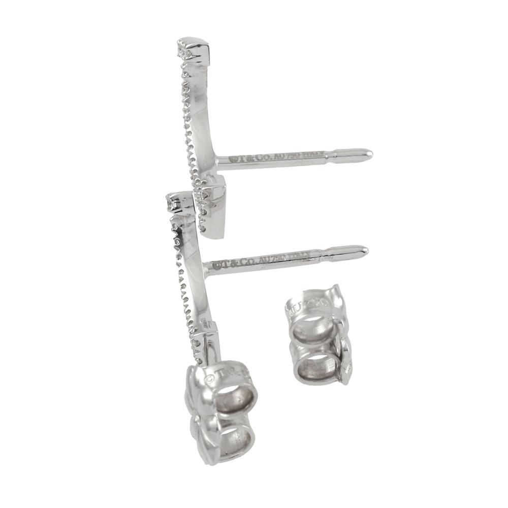 Tiffany & Co. Tiffany T Smile Earrings 18K White Gold Diamond 60150739