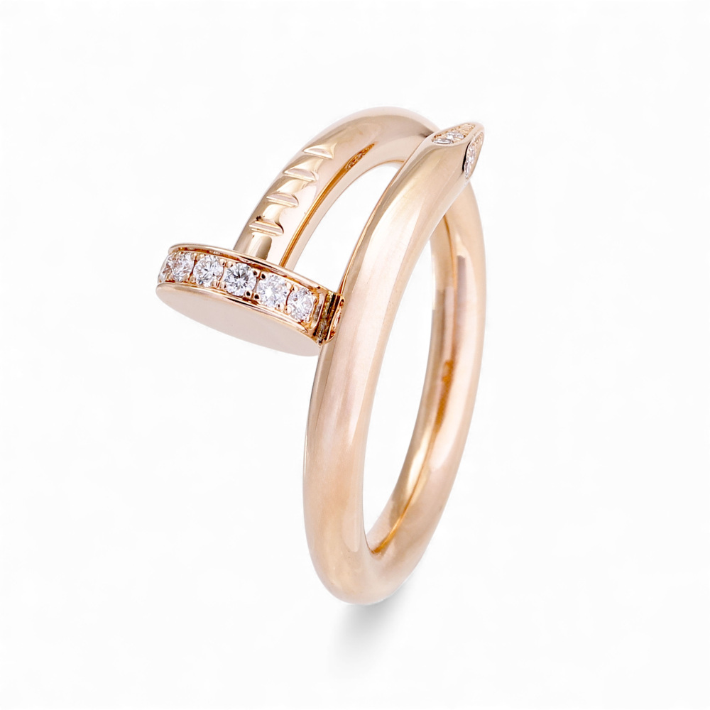 Cartier Juste un Clou Classic Model Ring 18K Rose Gold Diamond B4094800