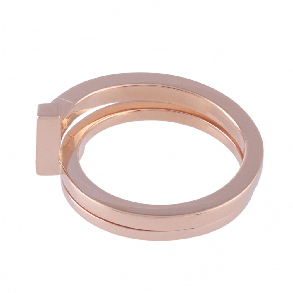 Tiffany & Co. Tiffany T Square Wrap Ring 18K Rose Gold Diamond