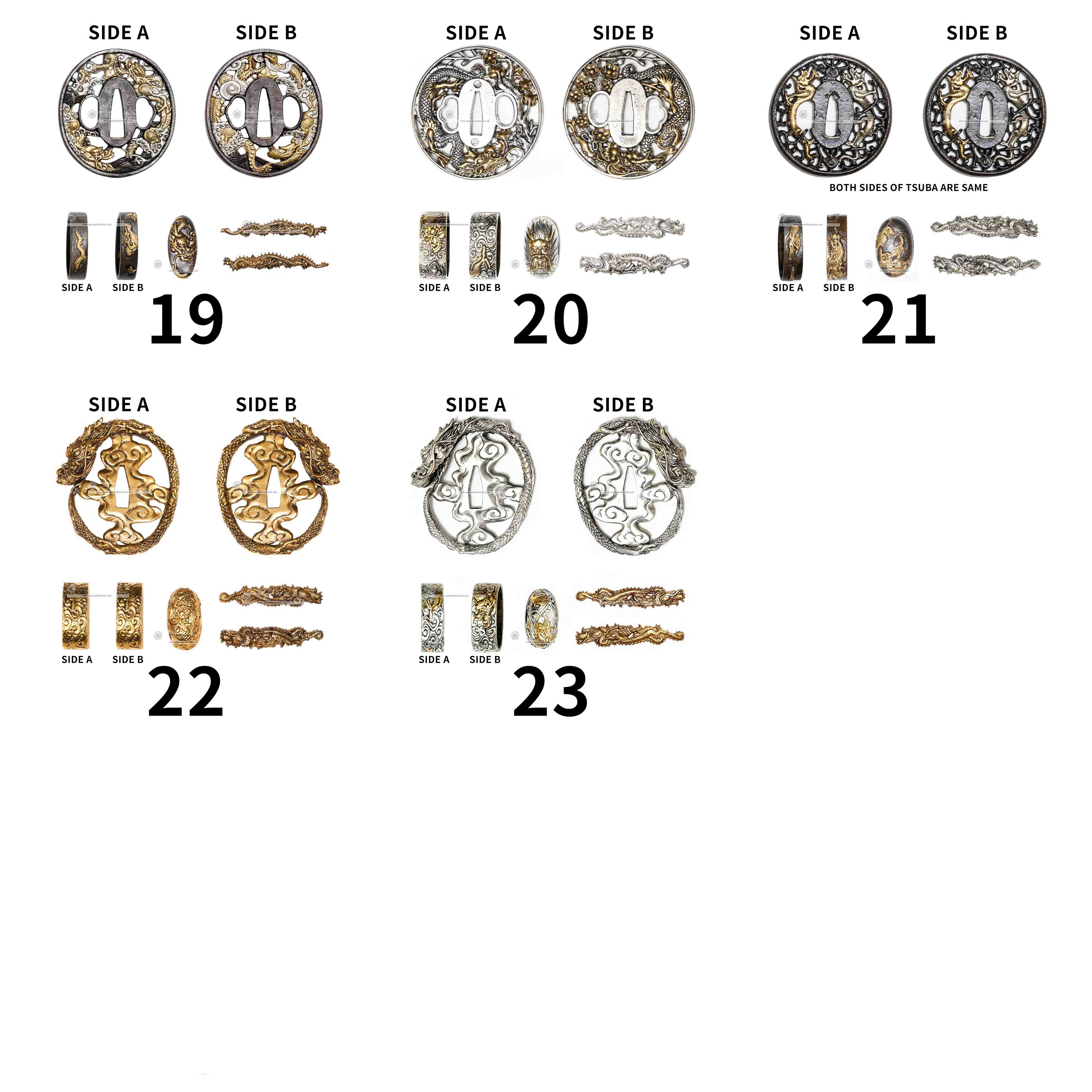 Custom Your Katana | Loong（Chinese Dragon） | Complete Set Fittings (Brass Gilded) | Spartan Blades Club | CHEN'S SWORDS 1892 - Spartan Blades Club - 陳氏劍莊1892