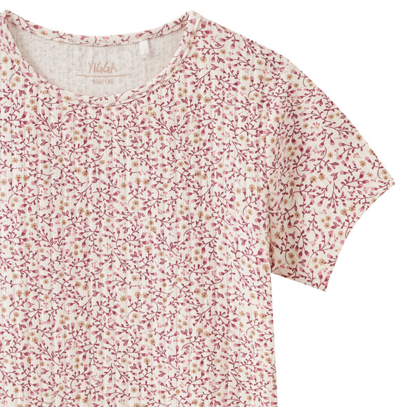Yigga Mädchen T-Shirt mit floralem Allover-Motiv