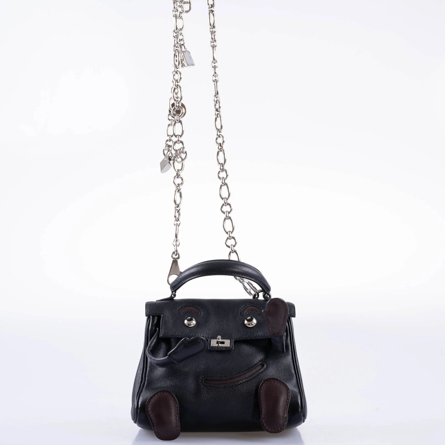 Hermès Kelly Doll Quelle Idole Noir Gulliver Palladium Hardware
