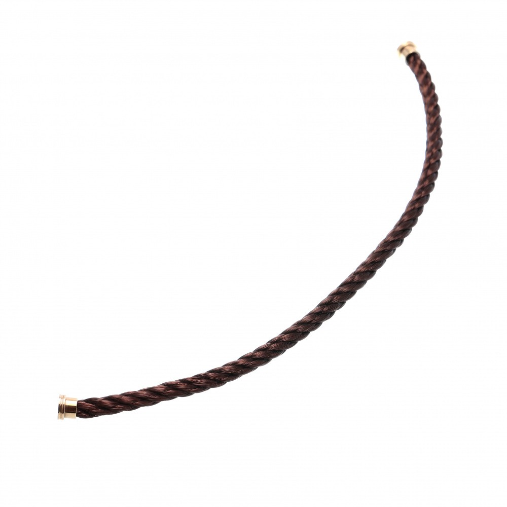 FRED Force 10 (lm) Steel Cable Brown 18 K18PG Pink Gold Accessory
