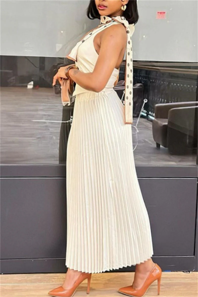 Sleeveless Halter Two-Piece SetClistos