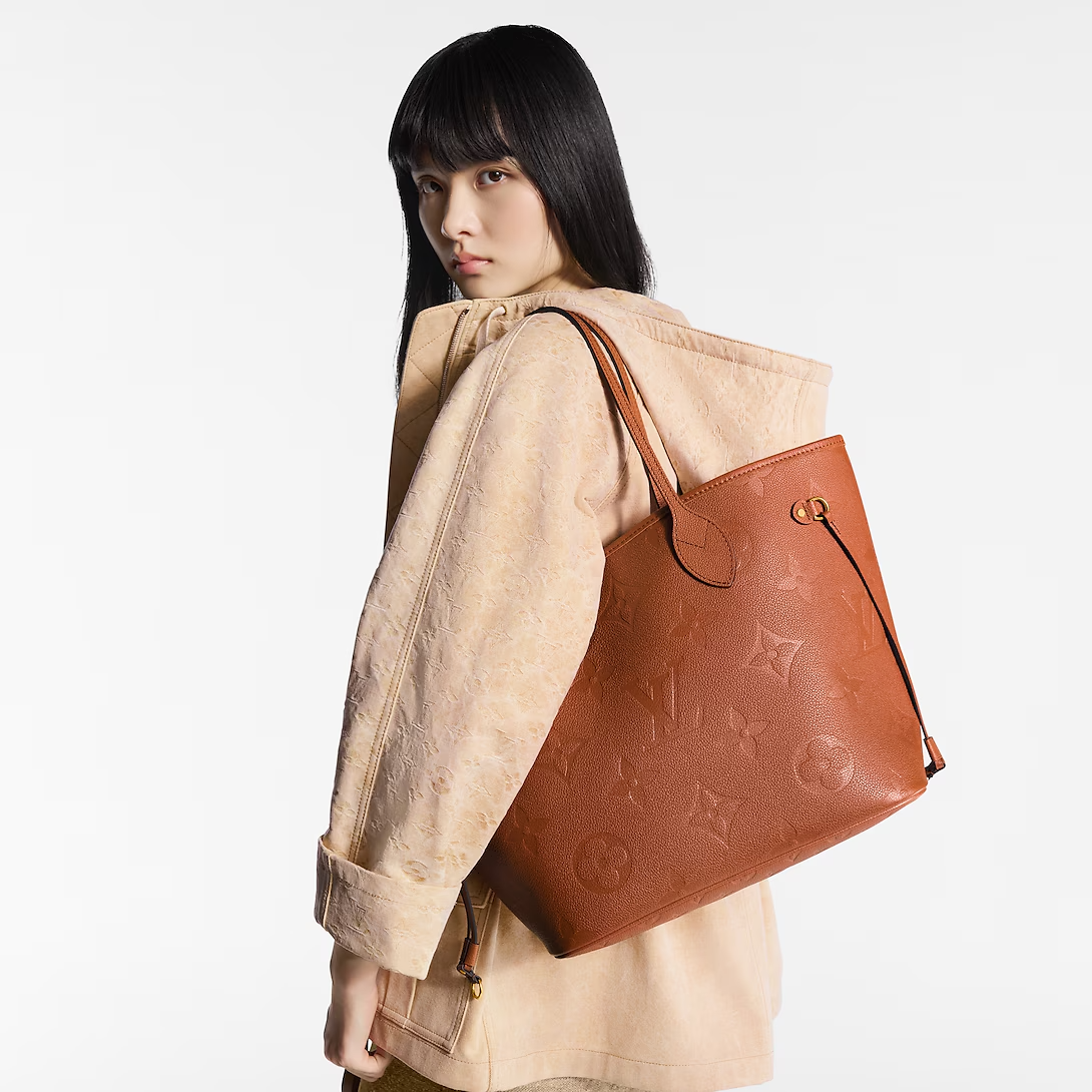 Louis Vuitton Neverfull Mm Tote Bag Cognac Brown 31cm M12605