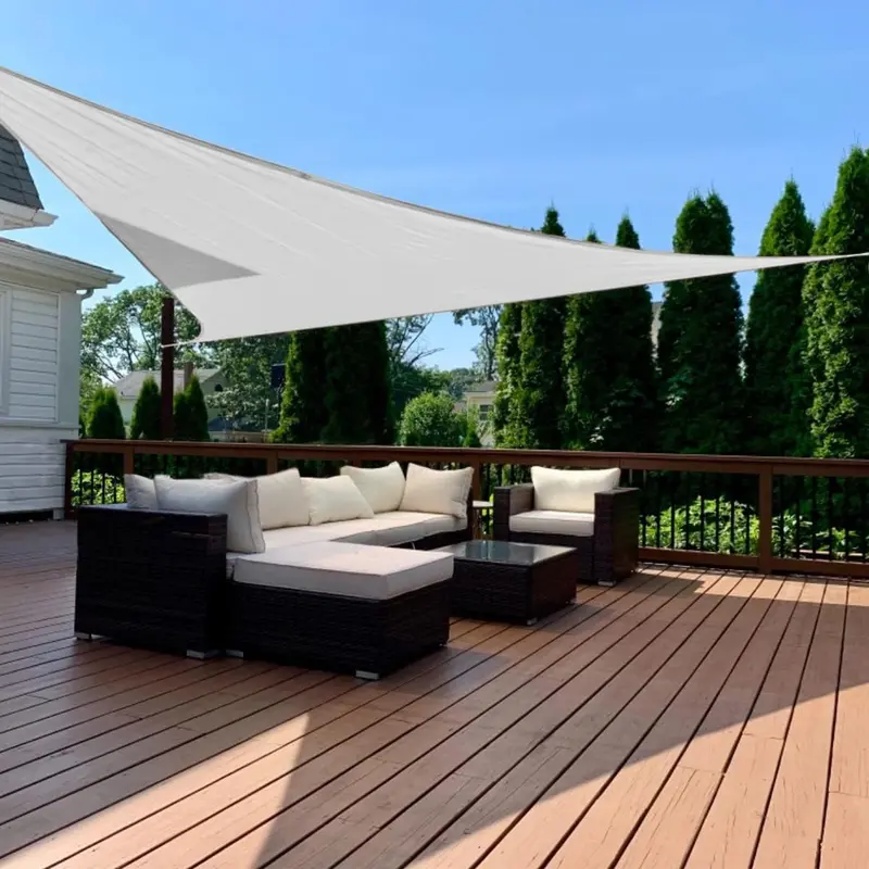 Quictent 20×26 ft Rectangular Sun Shade Sail – 185GSM HDPE, 98% UV Block, White/Grey Dual-Tone
