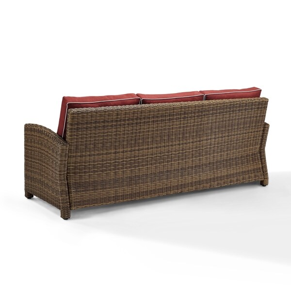 Crosley Bradenton Sofa with Sangria Cushions