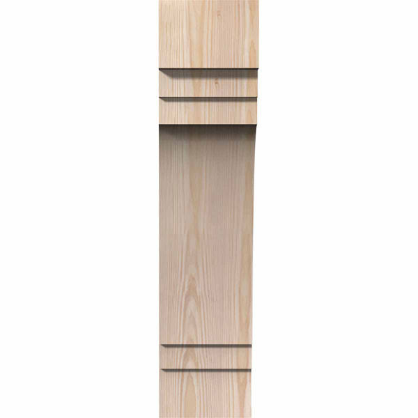 Ekena Millwork COR06X10X26PEC00RDF 6x22W x 10x22D x 26x22H Pescadero Rough Sawn Corbel, Douglas Fir