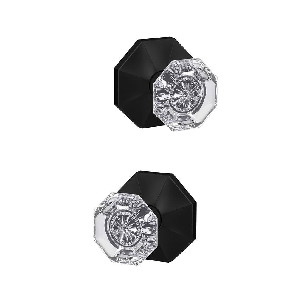 Schlage Custom FC172ALX622RWD Alexandria Knob with Rosewood Rose Non Turning Dummy Lock Matte Black Finish