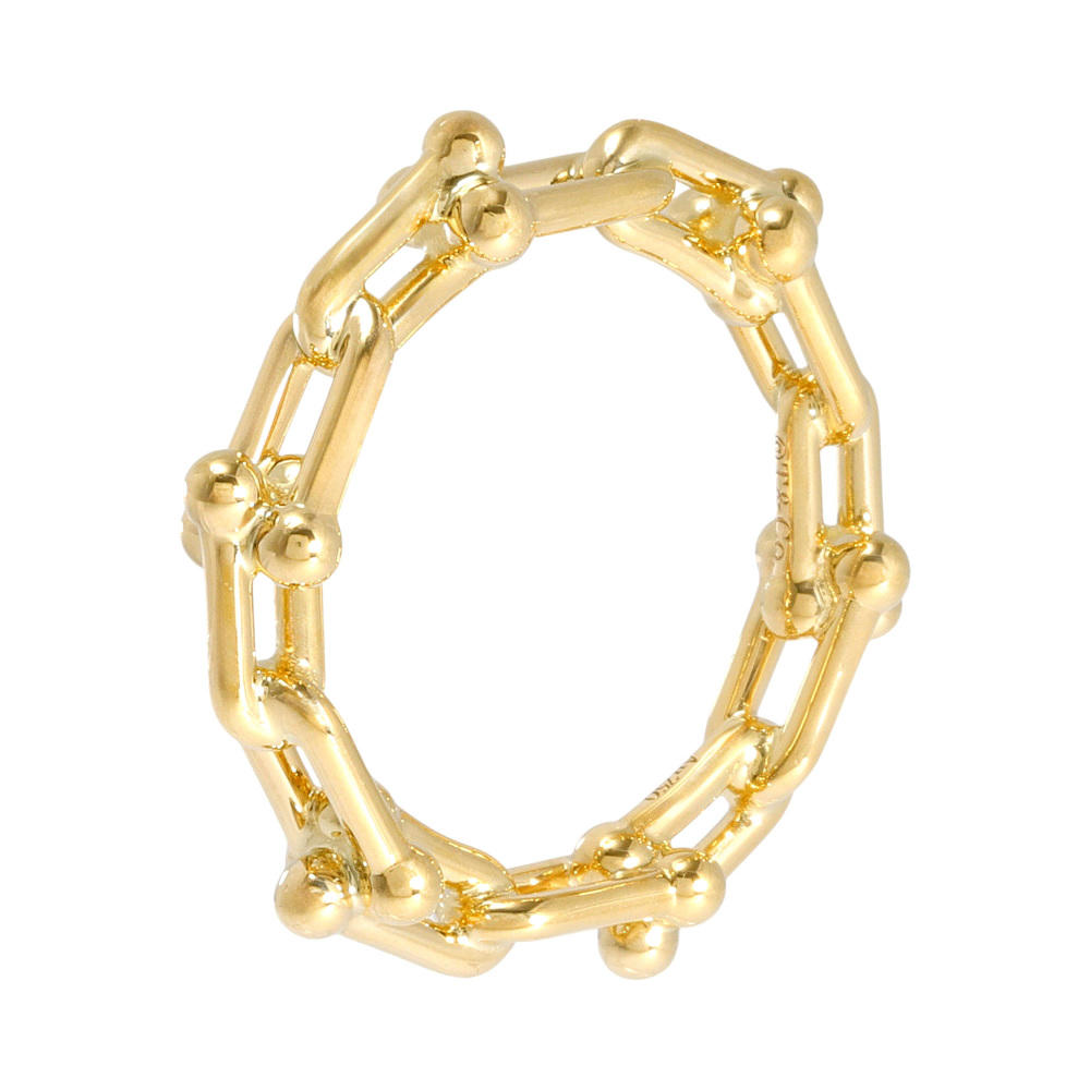 Tiffany & Co. Hardware Microlink Ring 18K Yellow Gold 72666828