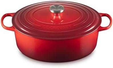 Enameled Cast Iron Signature Oval Dutch Oven, 8 qt., Cerise