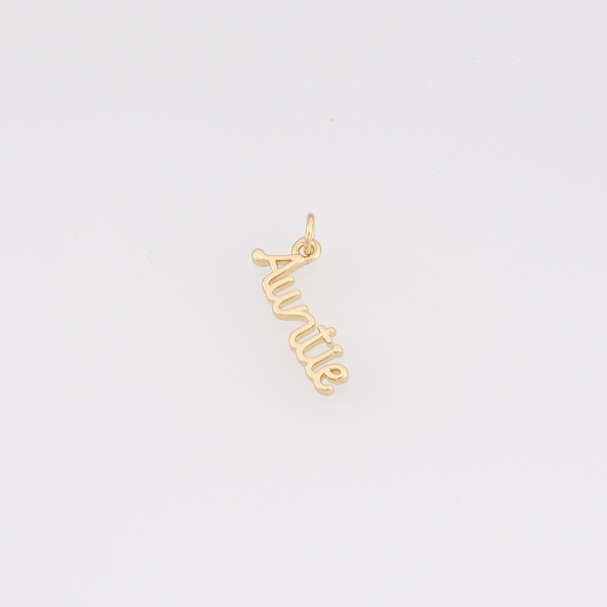 18K Gold Filled Name Pendant,Dainty Nana Charm Earrings Necklace for DIY Jewelry Making Supply