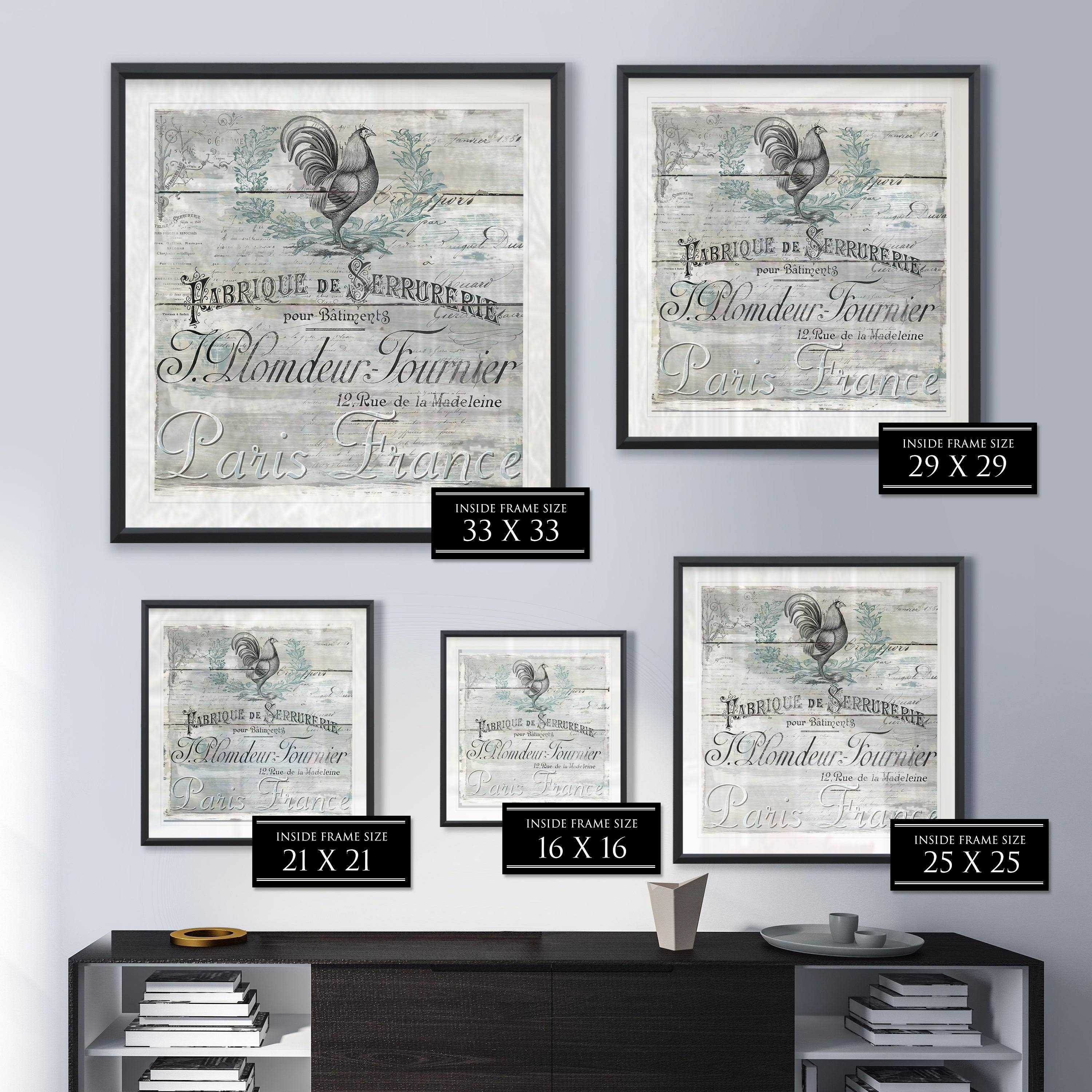 Signs of Paris II -Framed Giclee Print - 32x32