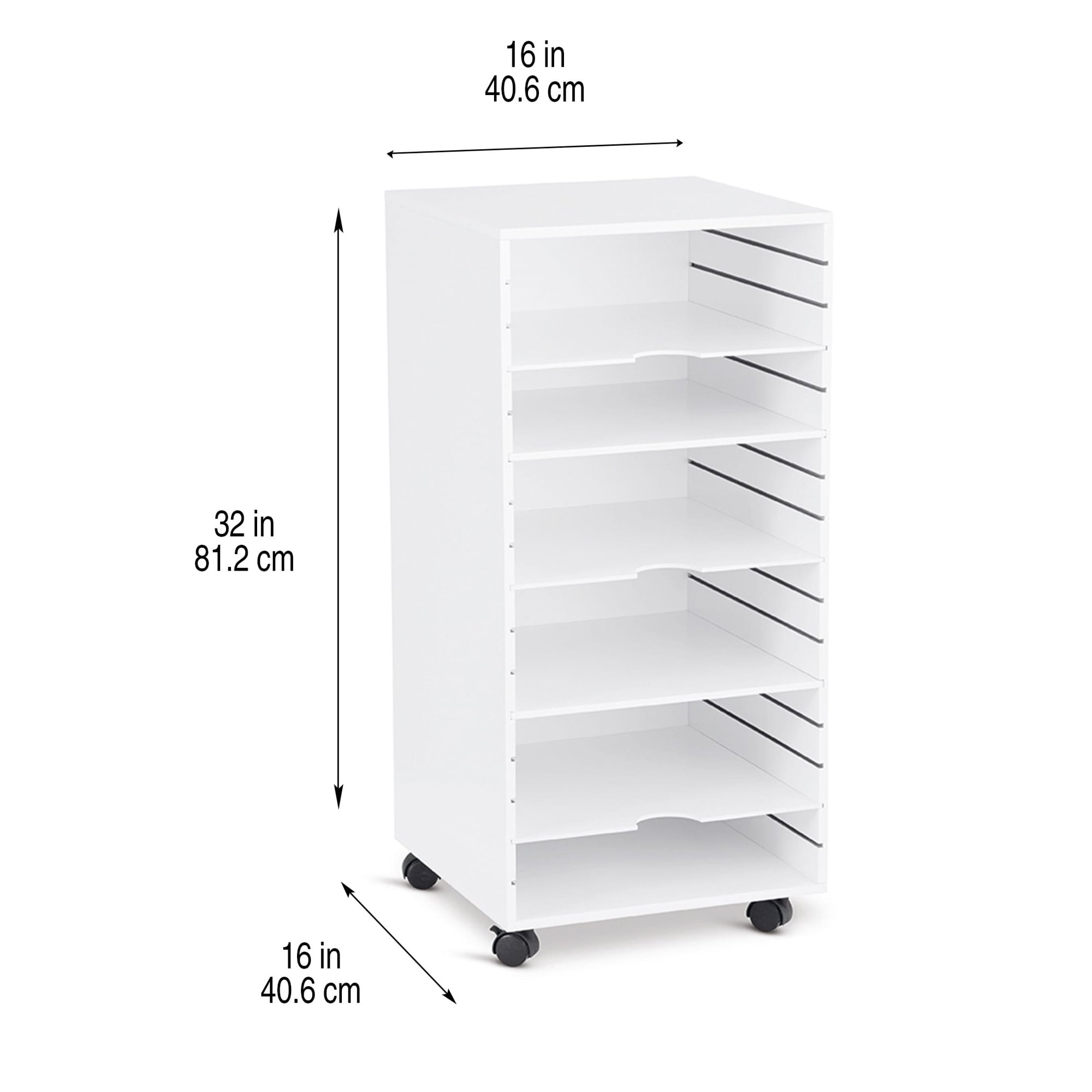Simply Tidy Modular Mobile Panel Tower， White
