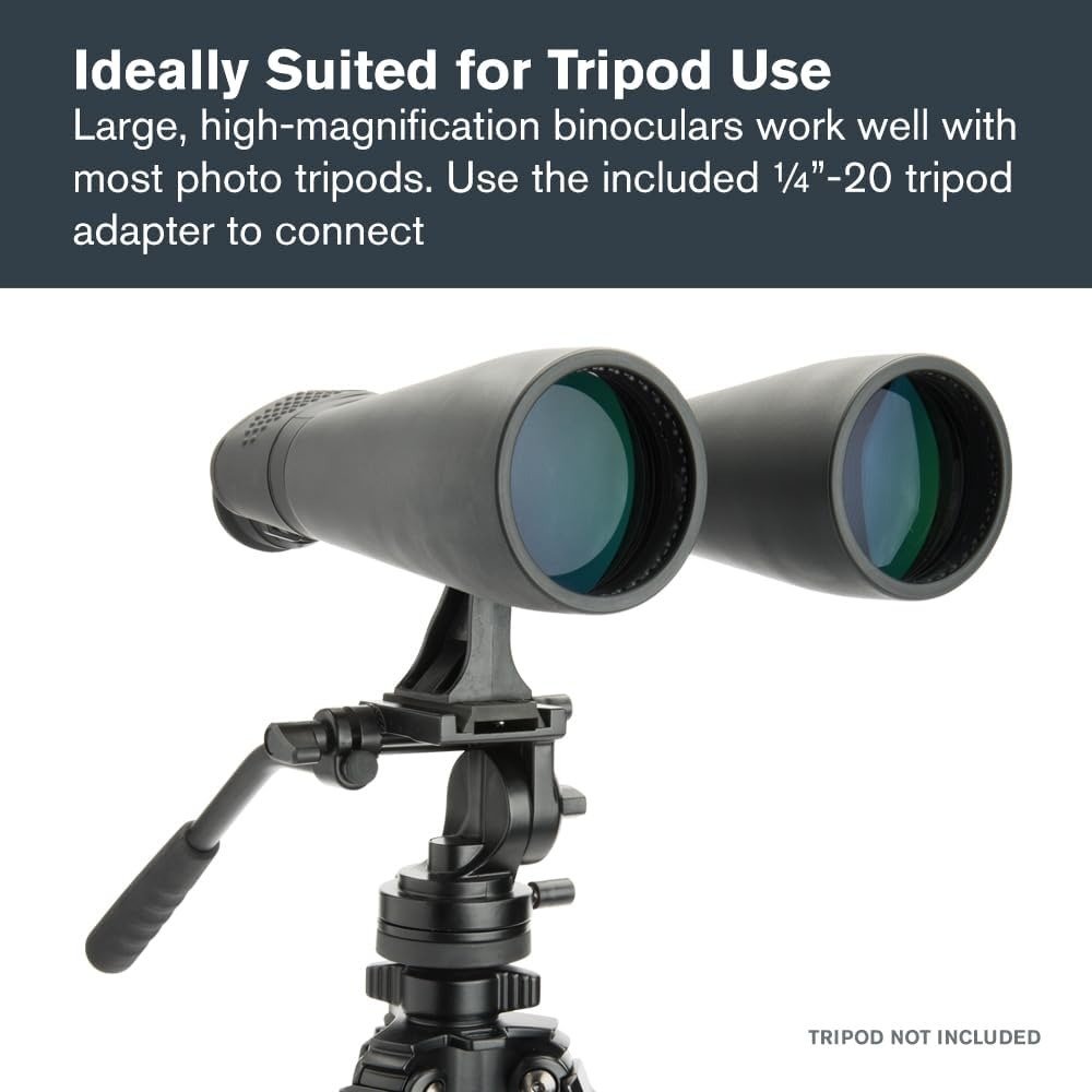 25×70 Binoculars – Powerful Binoculars for Detailed Long-Distance Viewing and Binocular Astronomy – Multi-Coated Optics – Tripod Adapter & Carrying Case