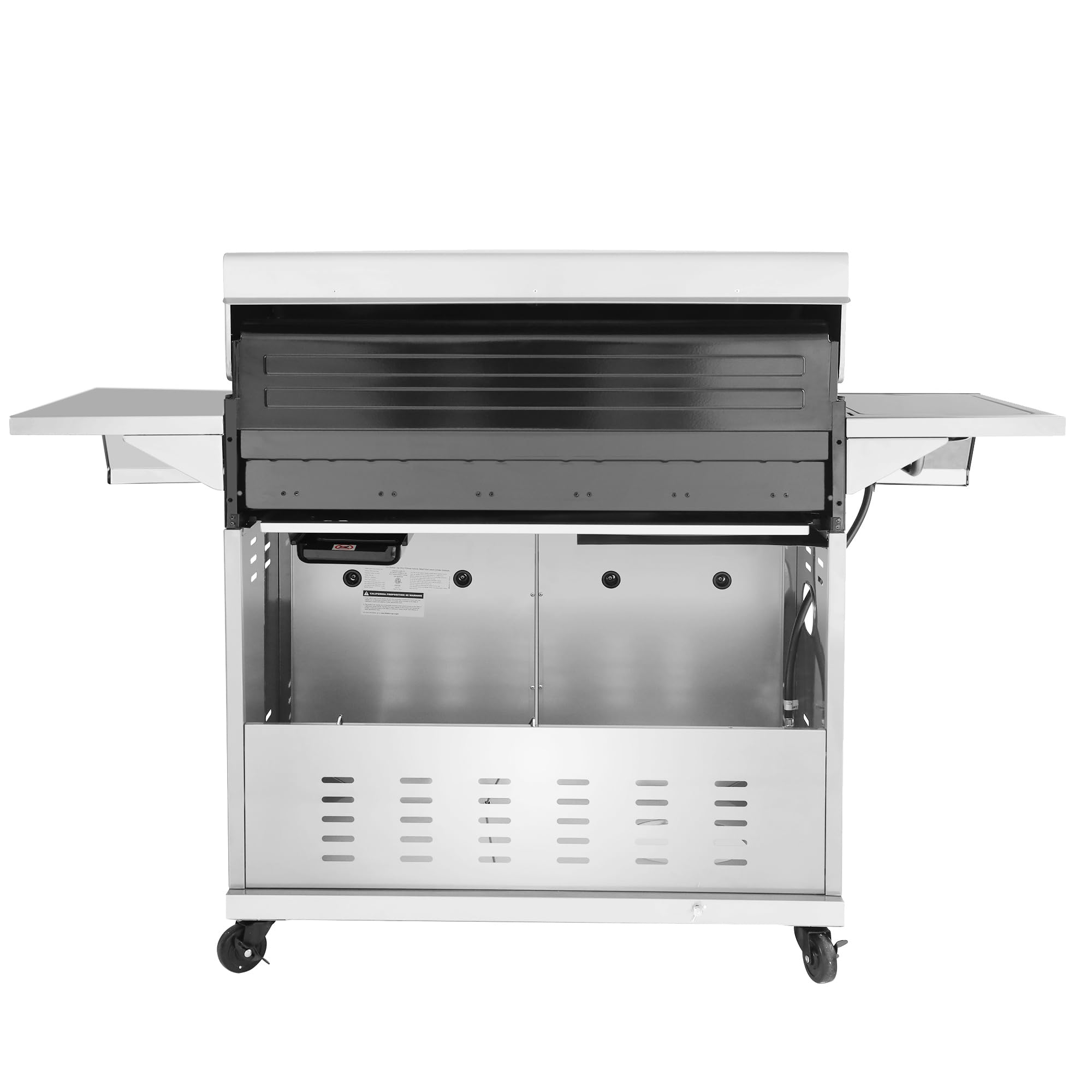 2026 Gourmet GA6402S Stainless Steel Gas Grill, Premier 6-Burner Propane Grill with Sear Burner and Side Burner, 74,000 BTU, Cabinet Style, Outdoor BBQ Party Grill, Silver
