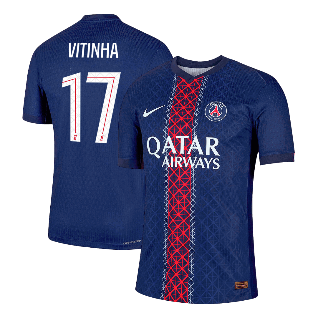 VITINHA #17 PSG Home Player Version Jersey 2025/26