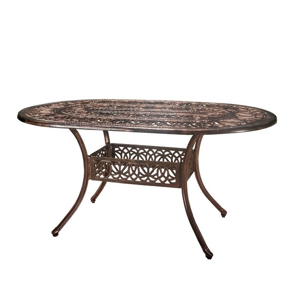 Aluminum Dining Table,Shiny Copper,Assembly Required