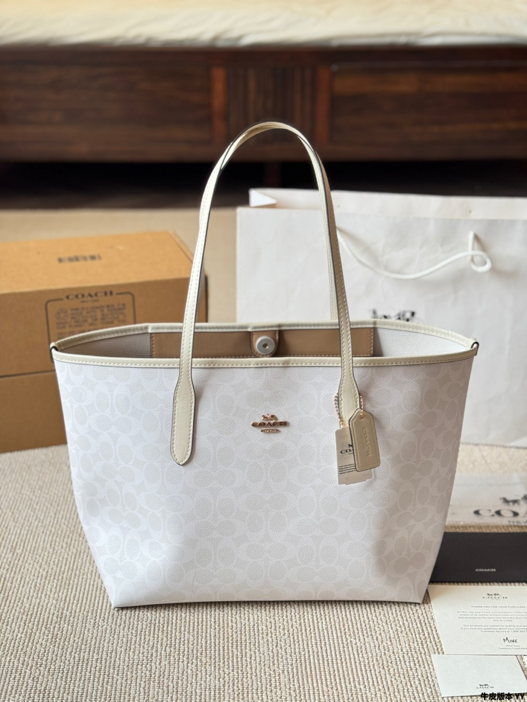 Coach & city tote classic tote bag shoulder bag - cnluxepick