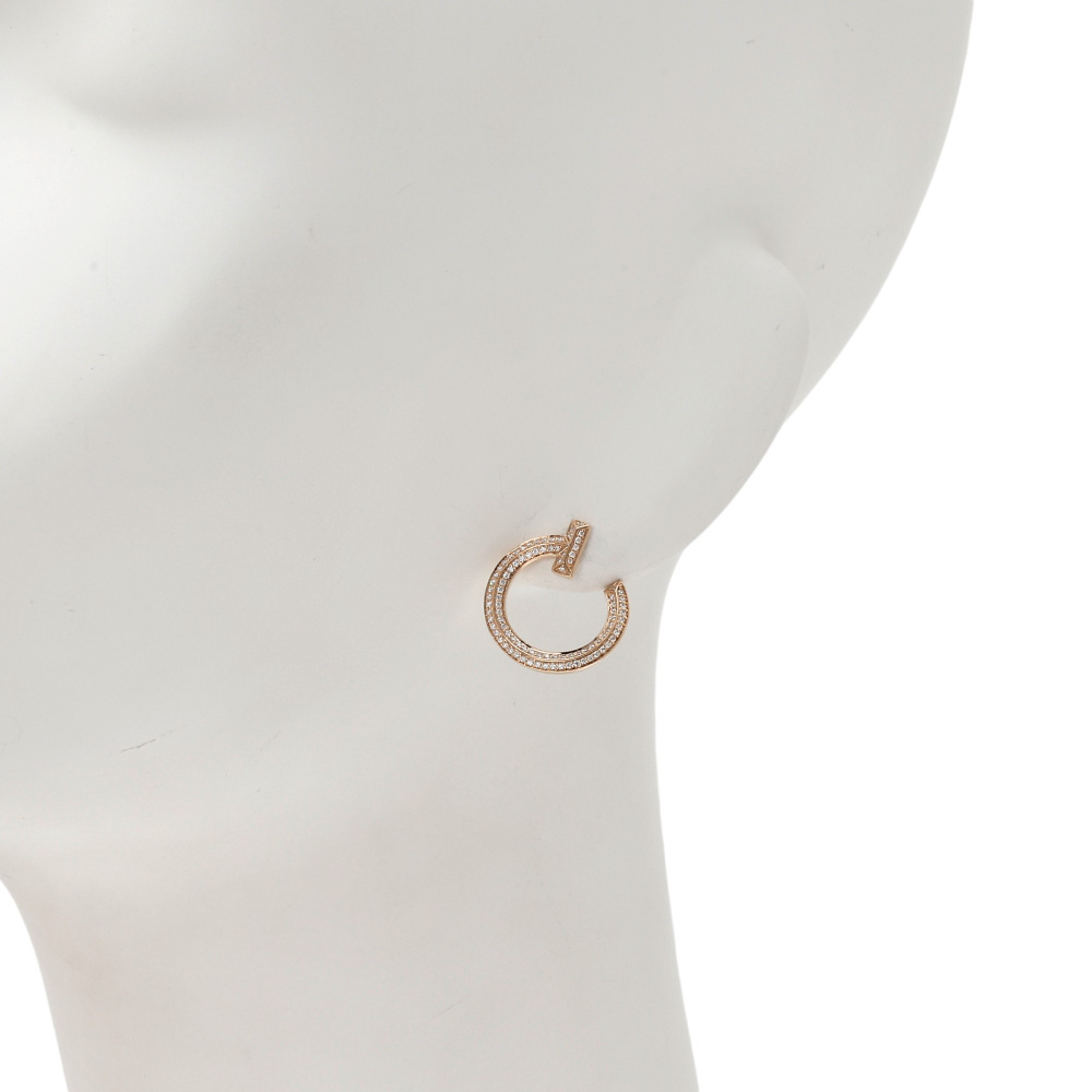 Tiffany & Co. Tiffany T One Open Hoop Earrings 18K Rose Gold 68408105