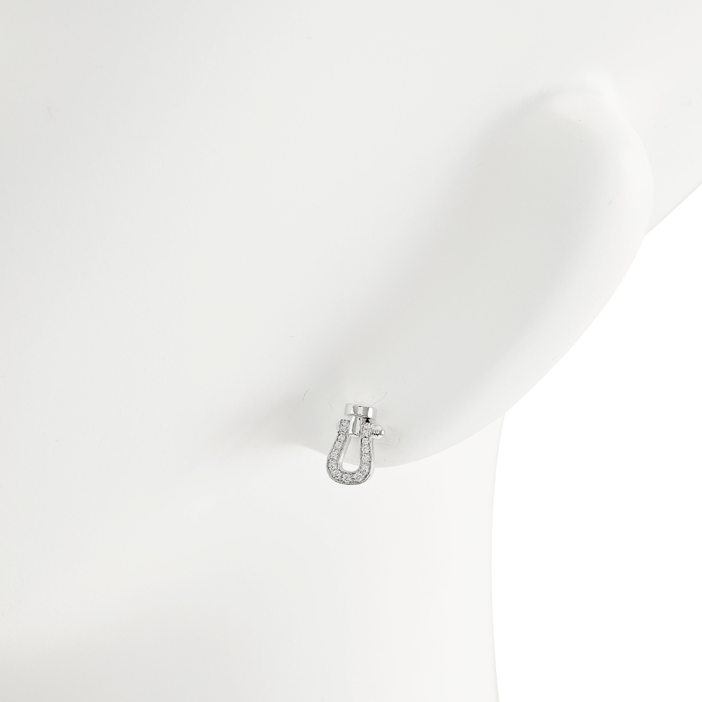 FRED Force 10 for Left Ear Earrings 18K White Gold Diamond 8B0323