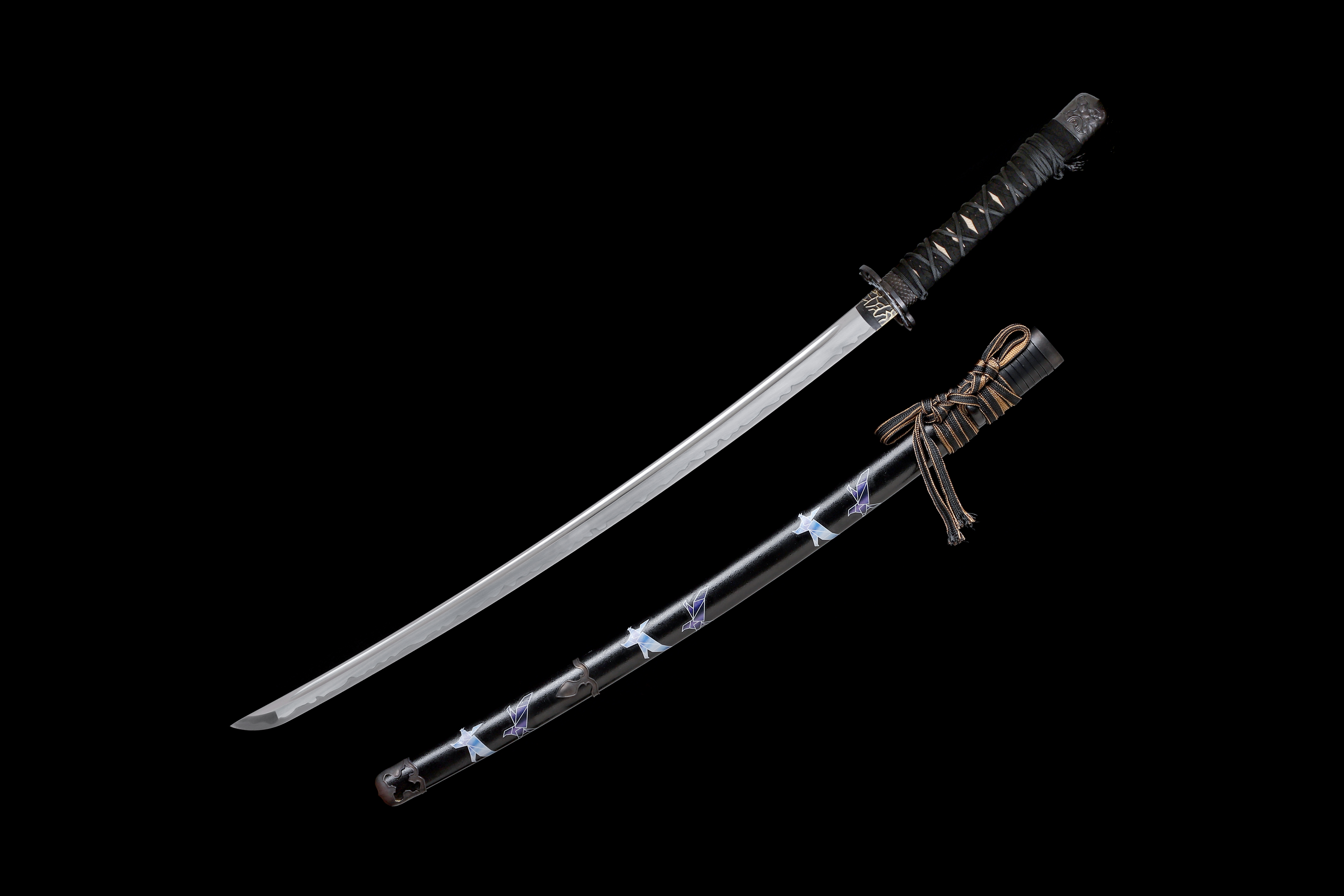 Ghost of Yotei Inspired Katana 9260 Spring Steel Falcon's Claw Full Tang