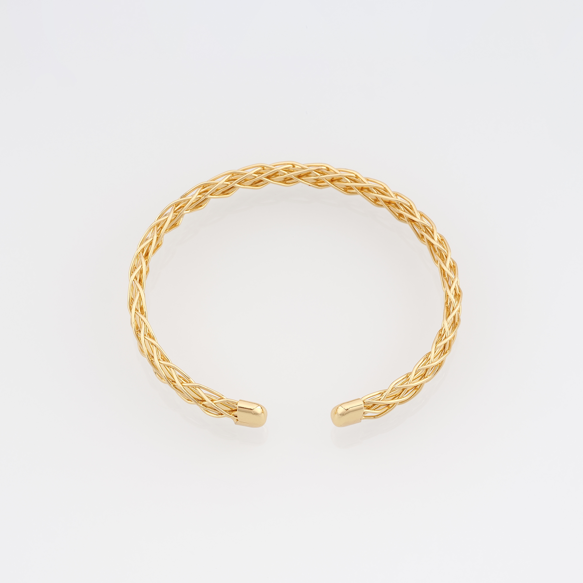 18K Gold Filled Braided Bangle,Gold Ball Bracelet,Dainty Bracelet,Minimalist Bracelet,Gift for Her