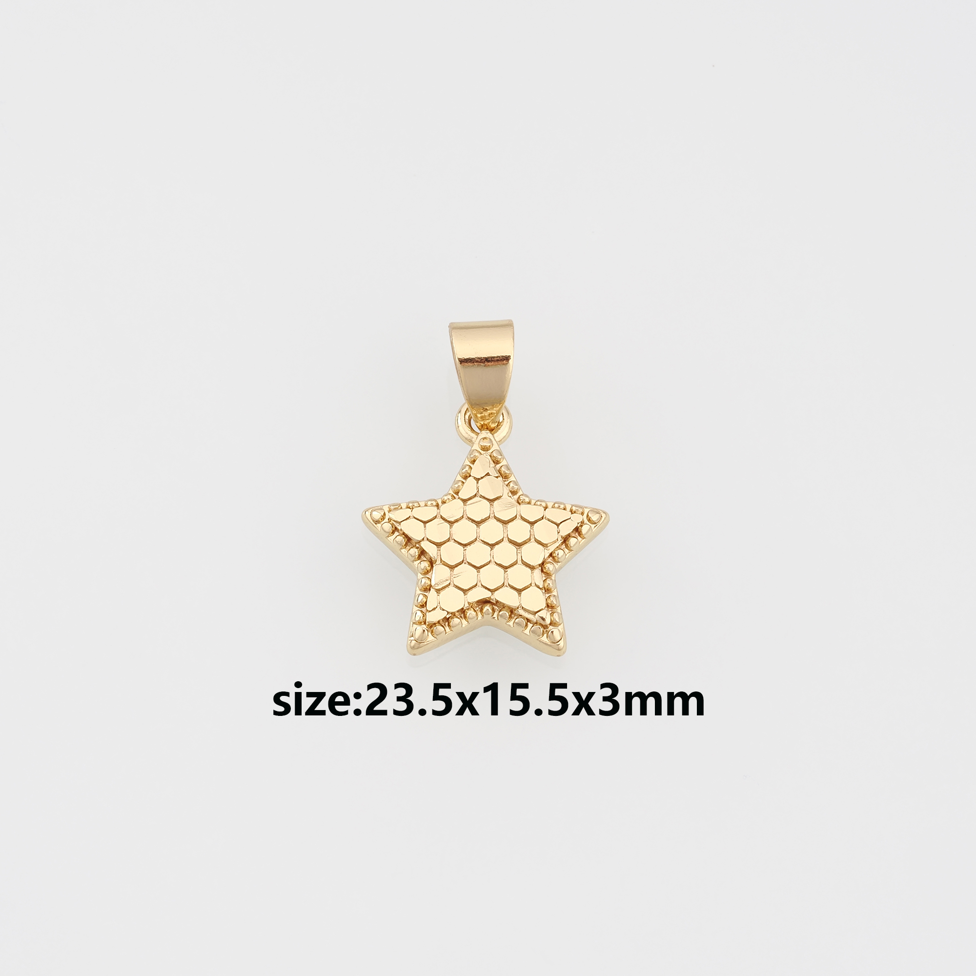 18K Gold Filled Star Pendant,Celestial Charm Earrings Necklace for DIY Jewelry Making Supply