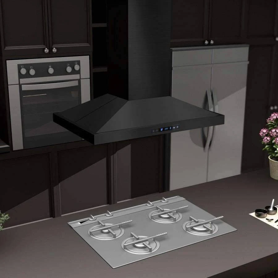 ZLINE 30 in. Island Mount Range Hood in Black Stainless Steel (BSGL2i-30)