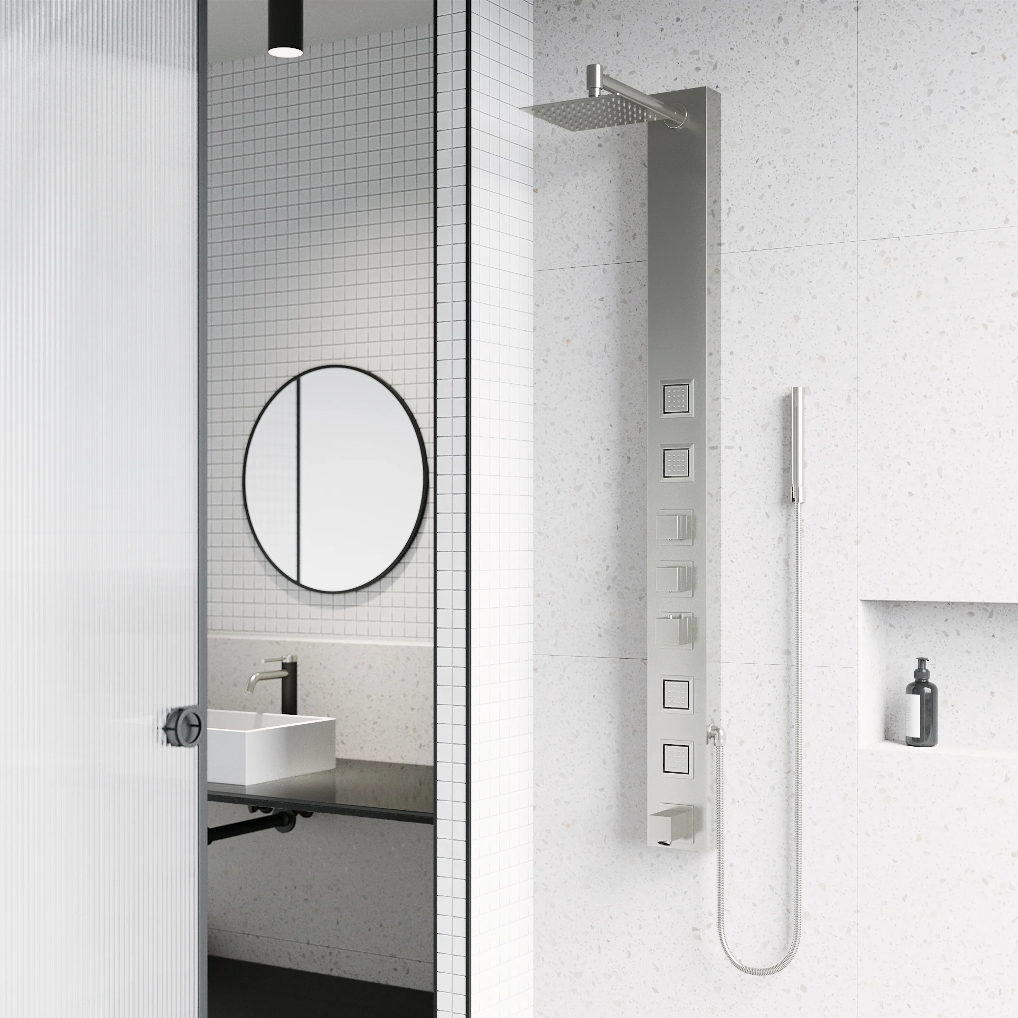 Vigo Vg08023 Bowery Thermostatic Shower Panel - Stainless Steel