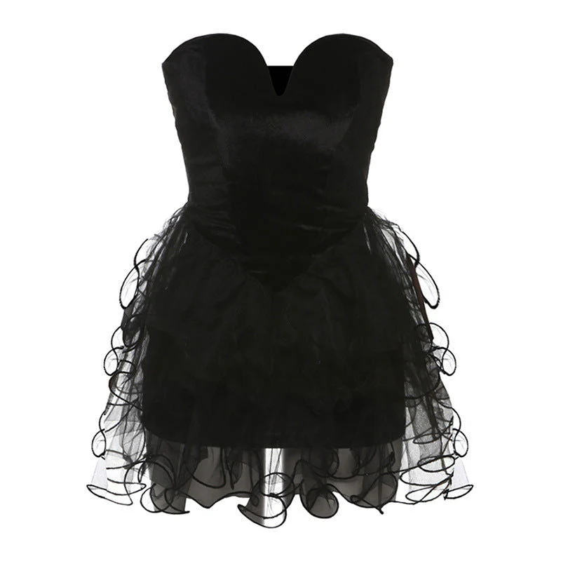 Sweetheart Neckline Ruffled A-Line Party DressClistos