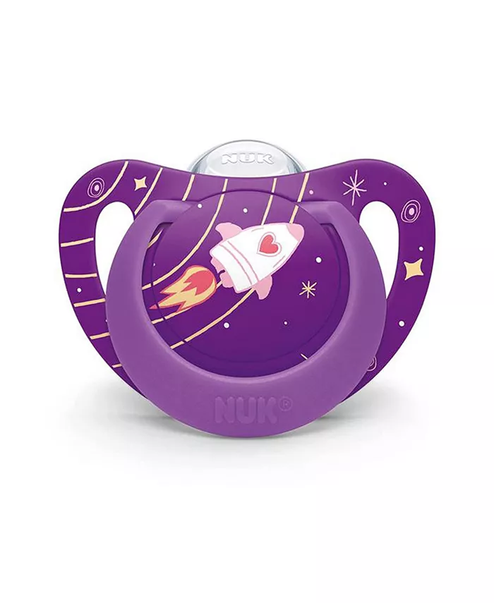 NUK Orthodontic Pacifier, Space Girl, 6-18 Months, 4pk