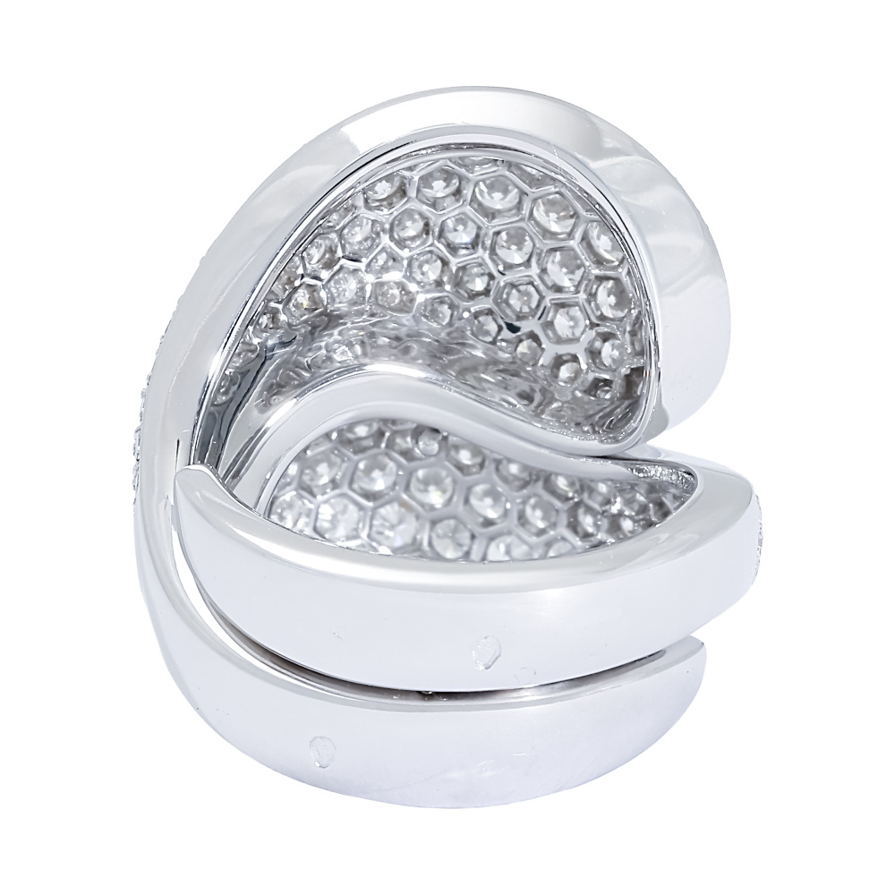 Cartier Yin Yang Ring 18K White Gold Diamond