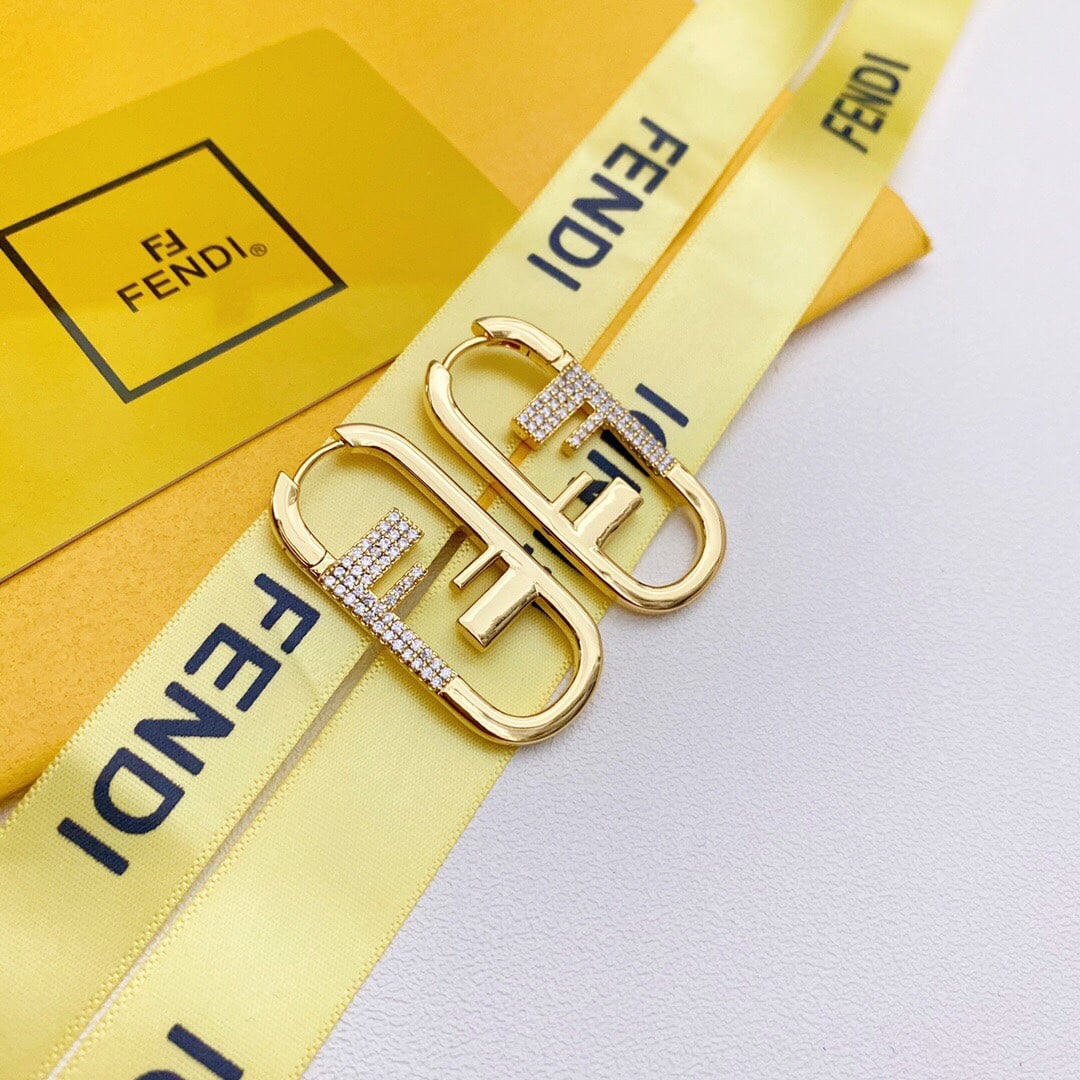Fendi O’Lock Single Gold Earring