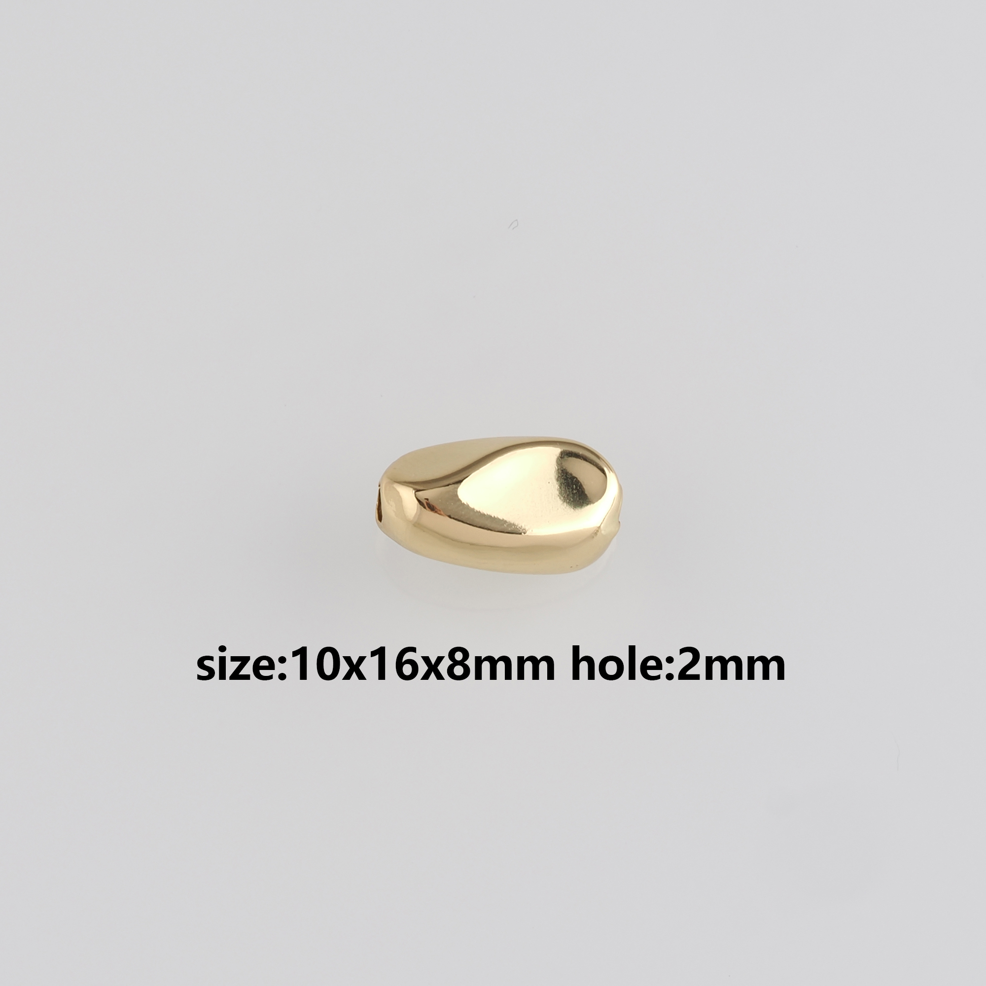 18K Gold Filled Geometric Spacer Beads,Irregular Bead for Bracelet Jewelry Necklace Making Supply
