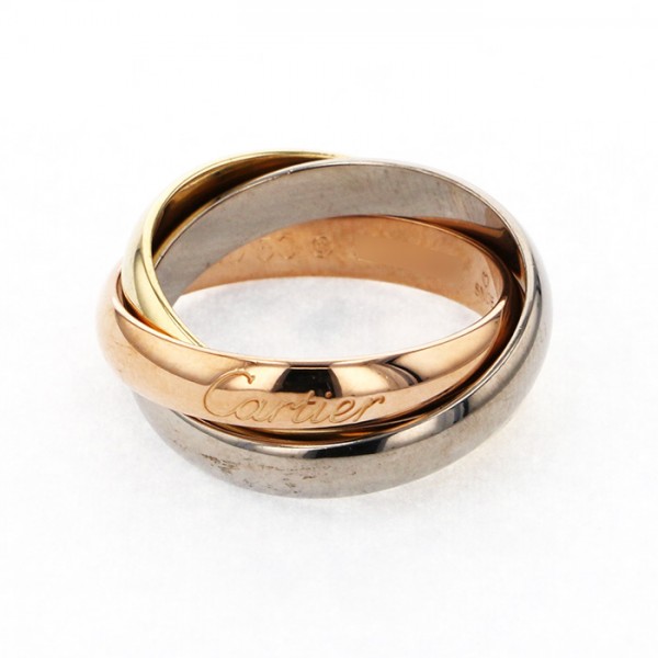 Cartier Trinity Three Color Yg Yellow Gold Wg White Gold Pg Pink Gold Ring Tri-Gold