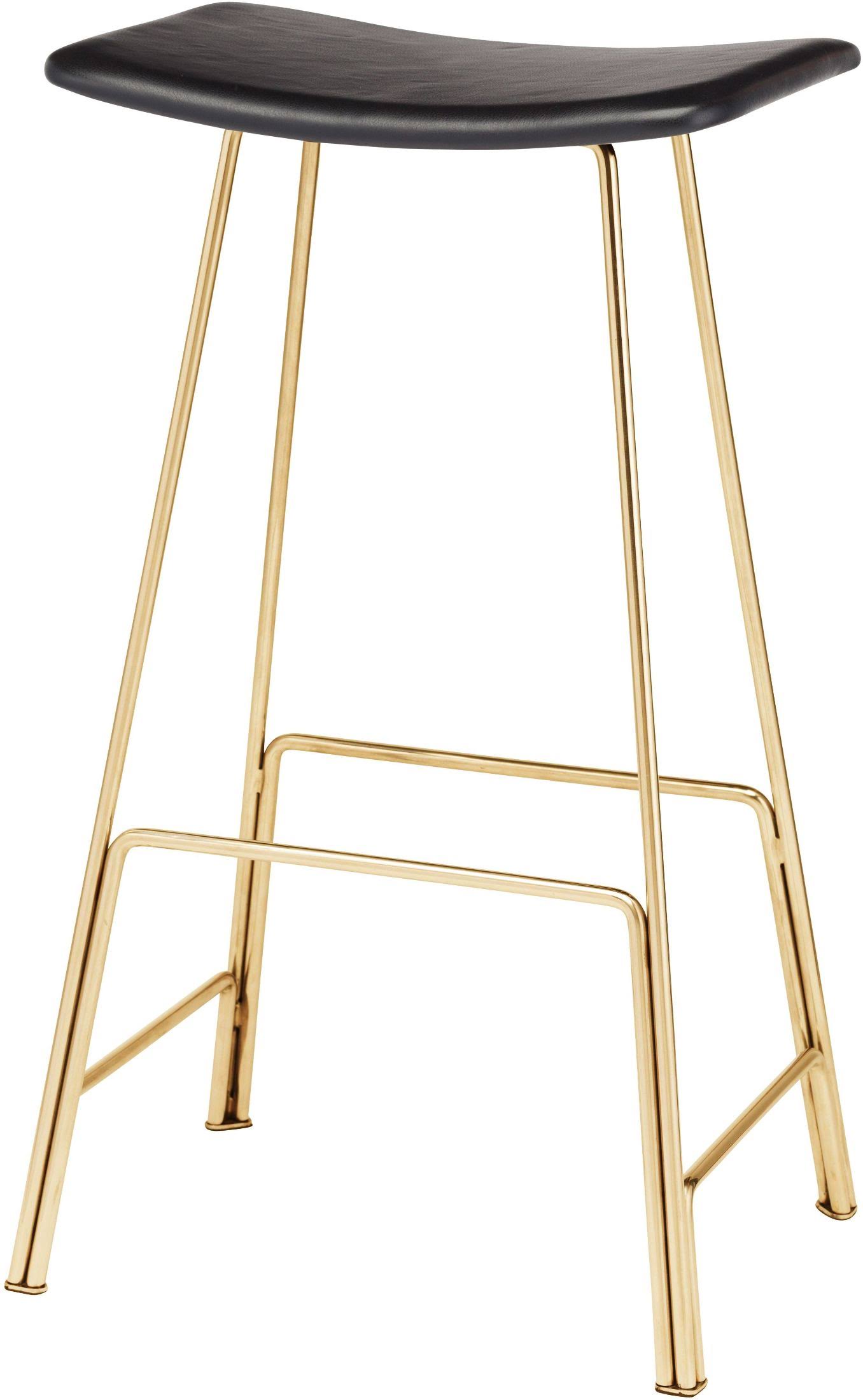 Nuevo Kirsten Bar Stool, Black / Gold