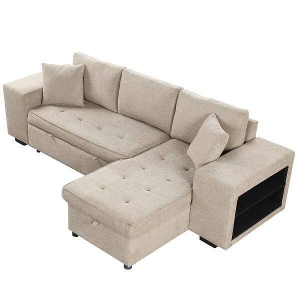 Modern LShape 3 Seat Reversible Sectional Sofa