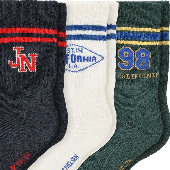 Jonas Nielsen 3 Paar Jungen Frottee-Socken im College-Look