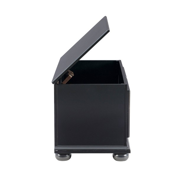 Samuel Cedar Lined Storage Bench And Chest Black Powell