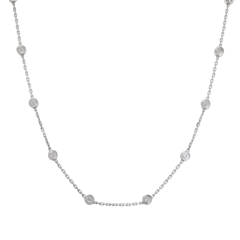 Cartier Love Pastille 12 Motifs Necklace 18K White Gold B7213500