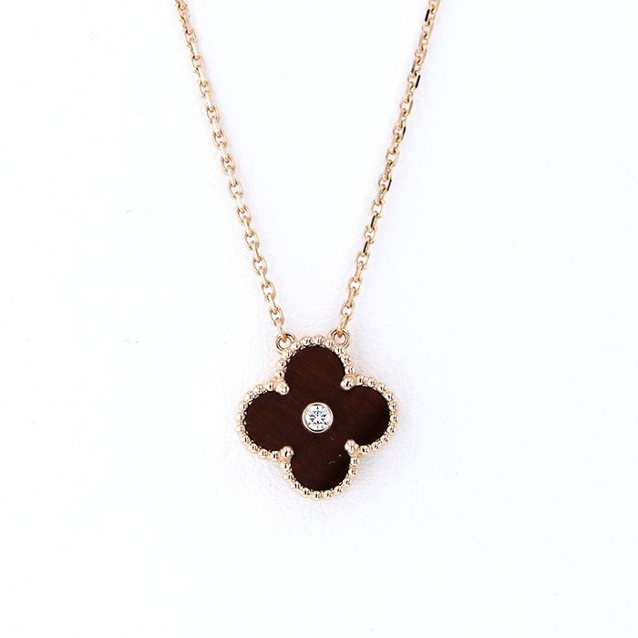 Van Cleef & Arpels Vintage Alhambra Flour Necklace 18K Rose Gold