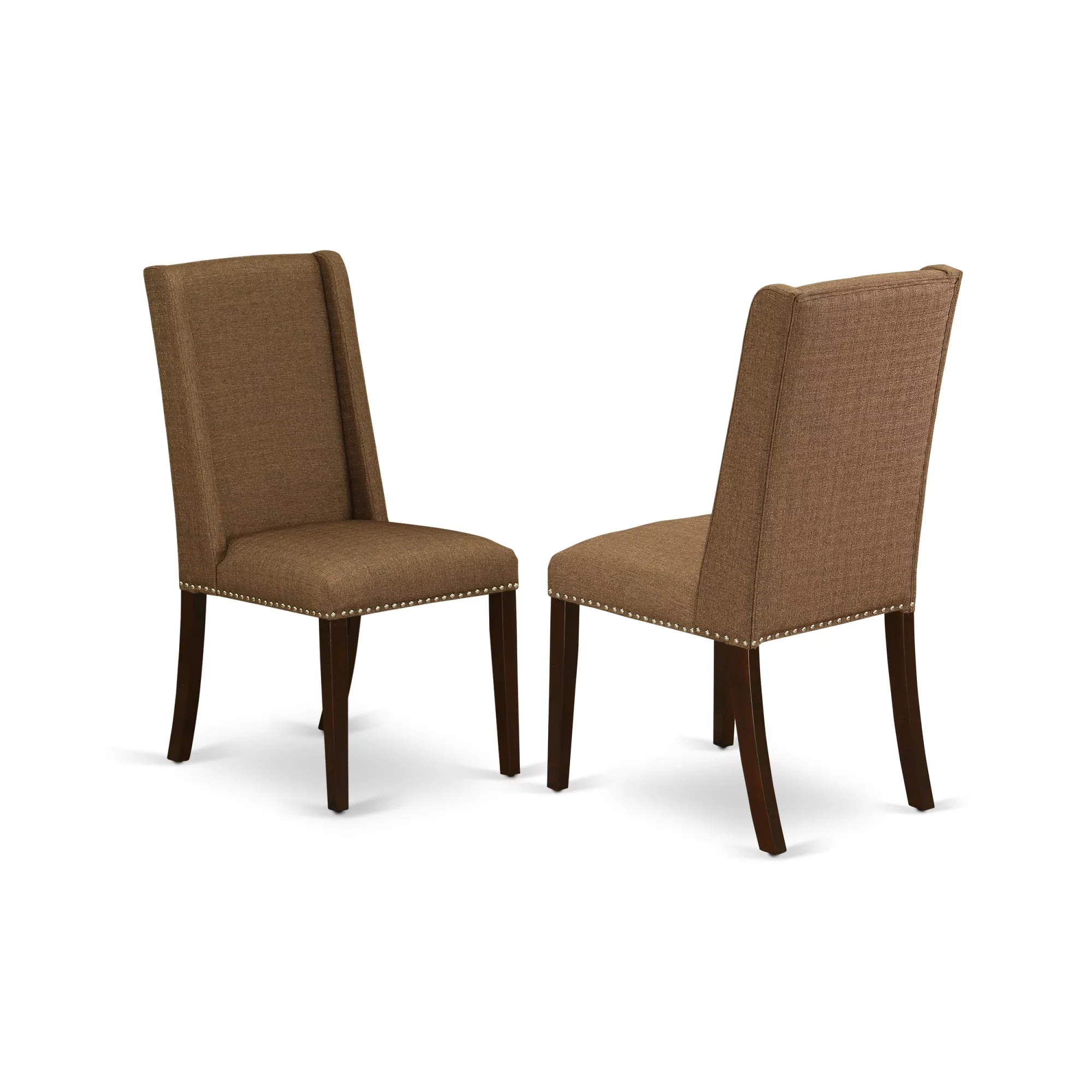 East West Furniture Hartland 3-piece Wood Dining Set in Mahogany/Brown Beige