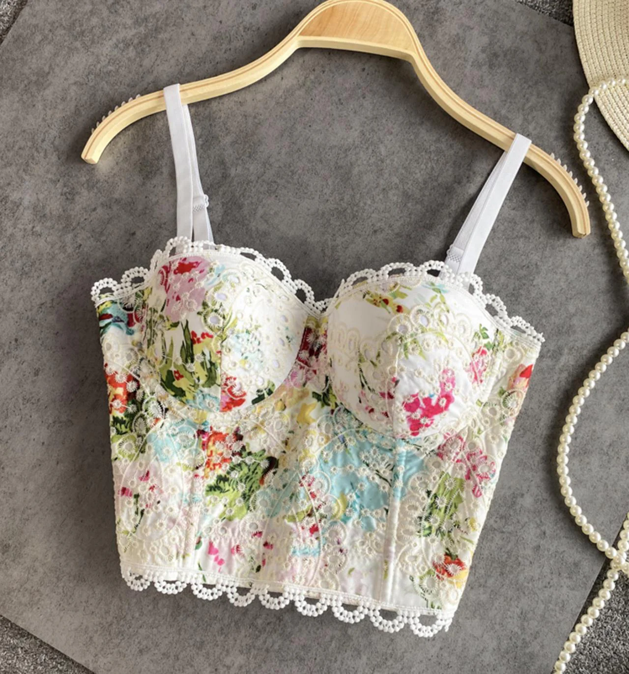 Floral Lace Corset TopClistos