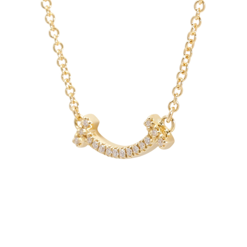 Tiffany & Co. Tiffany T Smile Necklace 18K Yellow Gold Diamond 62617683