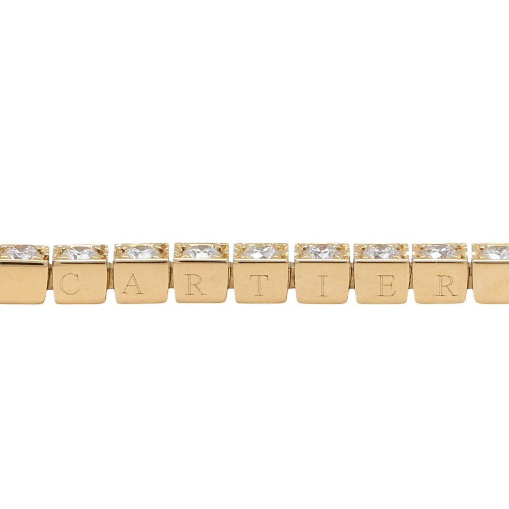 Cartier Laniere Full Diamond Bracelet 18K Yellow Gold B6015102