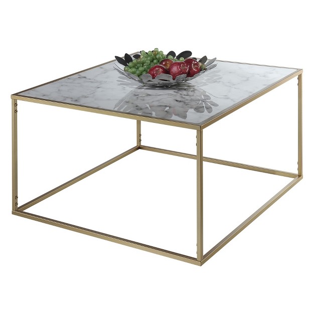 Gold Coast Faux Marble Coffee Table Gold faux Marble Breighton Home