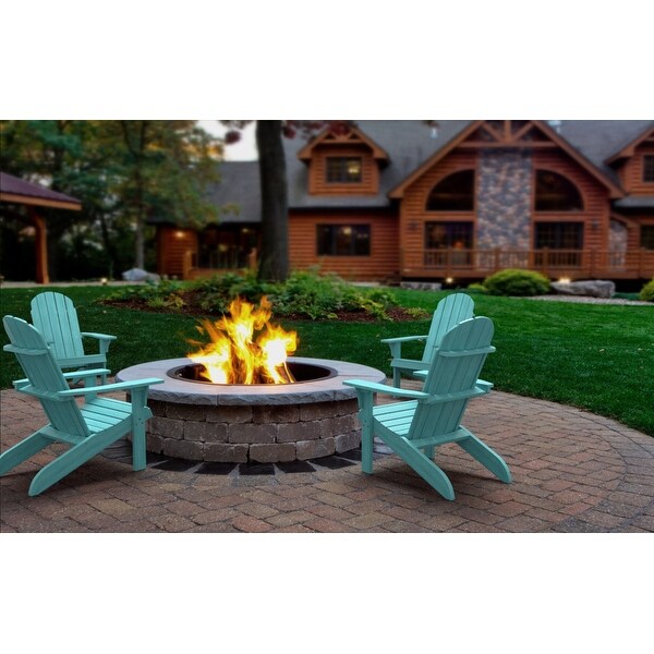POLYTEAK Traditional Element Adirondack Chair,All Weather Poly Lumber