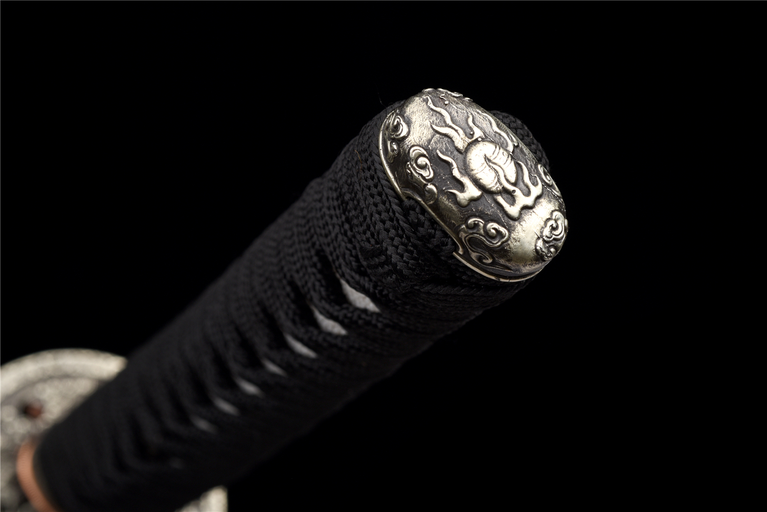 Handmade Japanese Katana Wootz Steel Clay Tempered Dragon Tsuba Full Tang